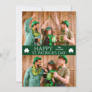 Cartes Pour Fêtes Annuelles Joyeuse famille Shamrock Jour de la Saint Patrick 