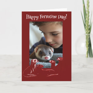 Cartes Pour Fêtes Annuelles Joyeuse Ferretine's Day avec Ferrets Valentine