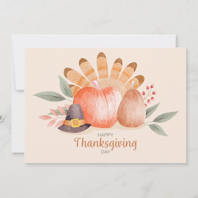 Cartes Pour Fêtes Annuelles Joyeuse fête d'Action de grâce (Devant)