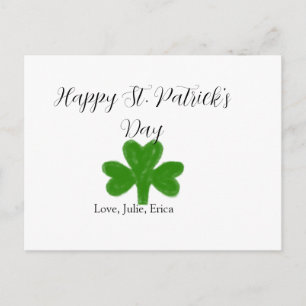 Cartes Pour Fêtes Annuelles Joyeuse fête de la Saint-Patrick trèfle vert nom