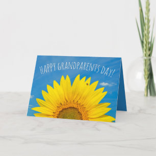 Cartes Pour Fêtes Annuelles Joyeuse fête des grands-parents Belle tournesol