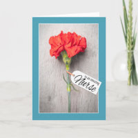 Joyeuse fête des infirmières Fleur unique oeillet