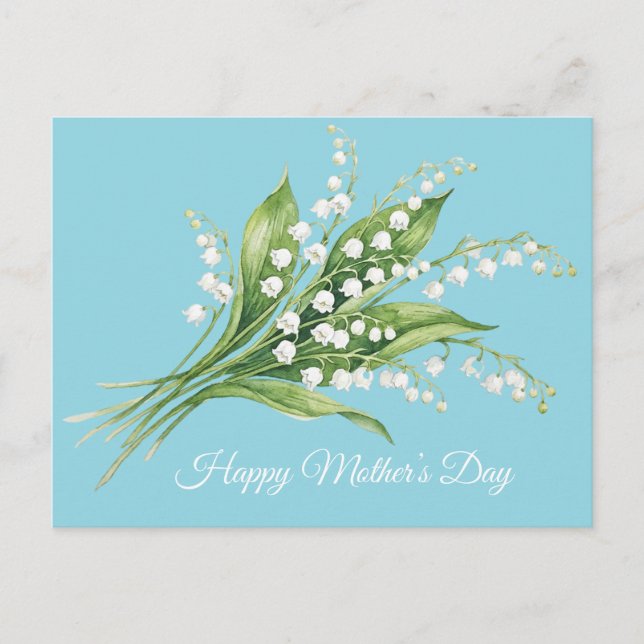 Cartes Pour Fêtes Annuelles Joyeuse fête des Mères. Fleurs de muguet. (Devant)