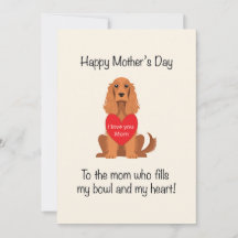 Joyeuse fête des mères, maman chien
