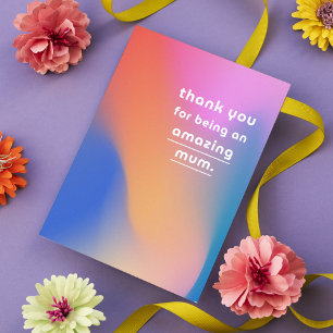 Cartes Pour Fêtes Annuelles Joyeuse fête des mères MUM Photo Abstraite moderne