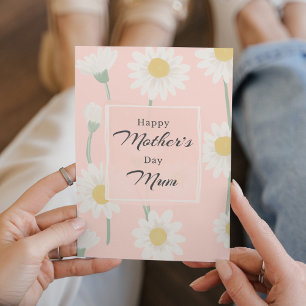 Cartes Pour Fêtes Annuelles Joyeuse Fête des Mères MUMMY Daisy Floral Photo