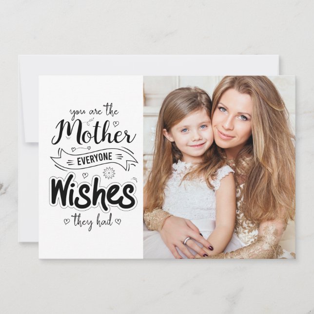 Cartes Pour Fêtes Annuelles Joyeuse Fête des mères Photo Floral (Devant)
