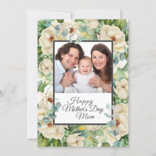 Cartes Pour Fêtes Annuelles Joyeuse fête des mères Photo Floral Eucalyptus Cal