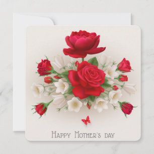Cartes Pour Fêtes Annuelles Joyeuse Fête des Mères Roses