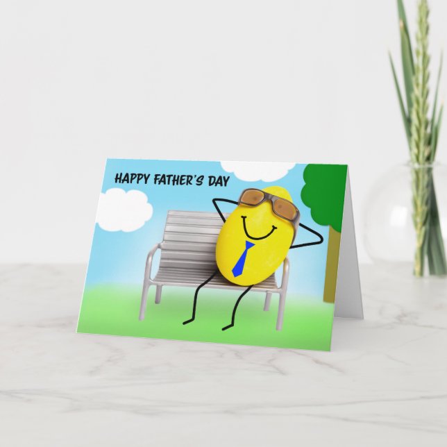 Cartes Pour Fêtes Annuelles Joyeuse Fête des Pères Bonne Œuf Humour Détente  (Devant)