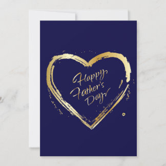 Cartes Pour Fêtes Annuelles Joyeuse Fête des Pères ! Calligraphie dorée élégan
