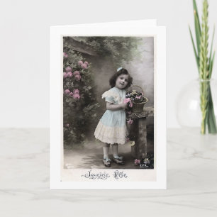 Cartes Pour Fêtes Annuelles "Joyeuse Fete" Noël Vintage