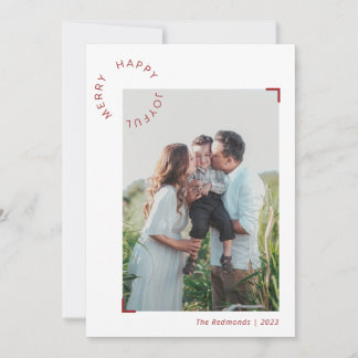 Cartes Pour Fêtes Annuelles Joyeuse Fête Personnalisée avec Photo