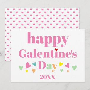 Cartes Pour Fêtes Annuelles Joyeuse Galentines Day en typographie rose