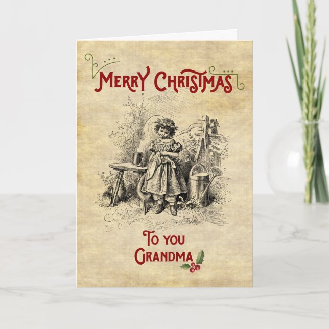 Cartes Pour Fêtes Annuelles Joyeuse grand-mère de Noël (Devant)