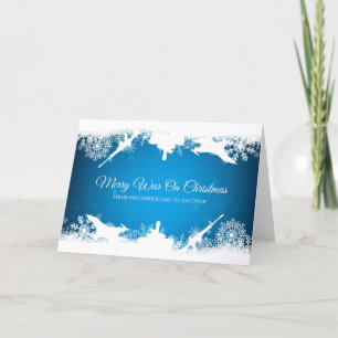 Cartes Pour Fêtes Annuelles Joyeuse guerre sur Noël, flocon de neige