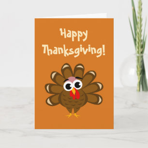 Cartes Pour Fêtes Annuelles Joyeuse illustration de dinde drôle pour Thanksgiv