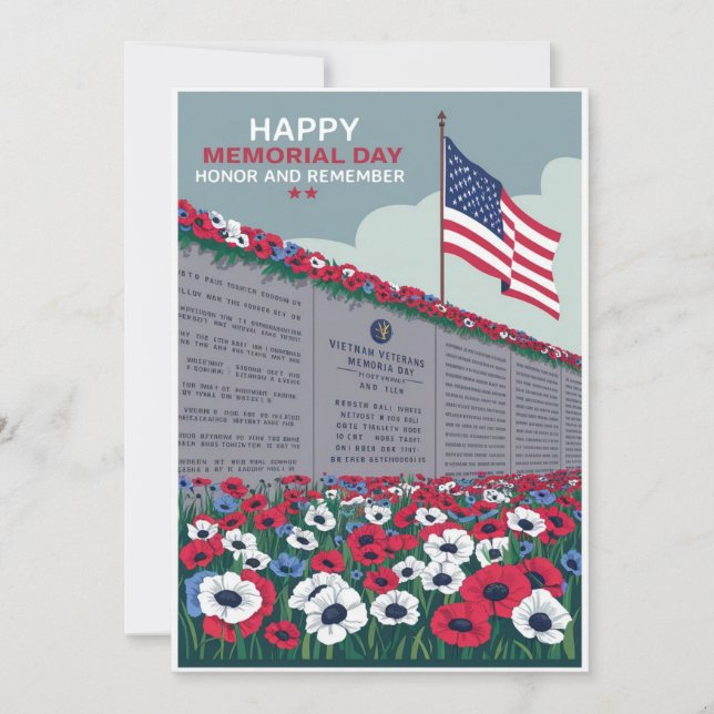 Cartes Pour Fêtes Annuelles Joyeuse Journée commémorative Viêt-Nam Anciens com (Devant)
