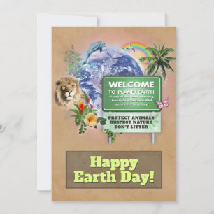 Cartes Pour Fêtes Annuelles Joyeuse Journée de la Terre