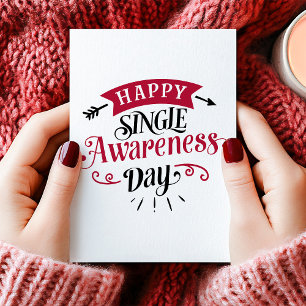 Cartes Pour Fêtes Annuelles Joyeuse Journée de sensibilisation unique contre l