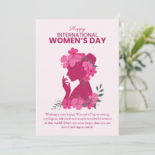 Cartes Pour Fêtes Annuelles Joyeuse Journée des femmes illustration florale de
