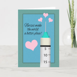 Cartes Pour Fêtes Annuelles Joyeuse journée des infirmières Vaccin illustré av