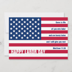 Cartes Pour Fêtes Annuelles JOYEUSE JOURNÉE DU TRAVAIL Patriotique Christian U