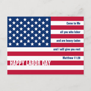 Cartes Pour Fêtes Annuelles JOYEUSE JOURNÉE DU TRAVAIL Patriotique Christian U