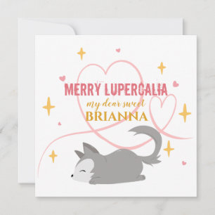Cartes Pour Fêtes Annuelles Joyeuse Lupercalia Bébé Loup Païen Endormi Enfants