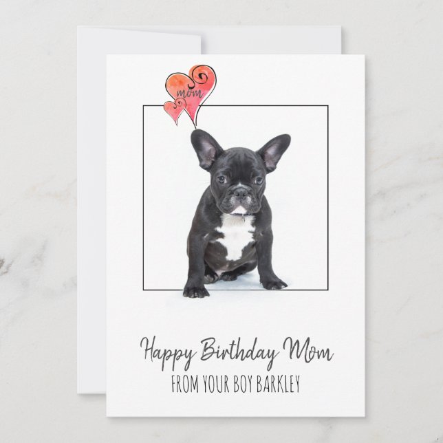 Cartes Pour Fêtes Annuelles Joyeuse maman d'anniversaire du chien (Devant)