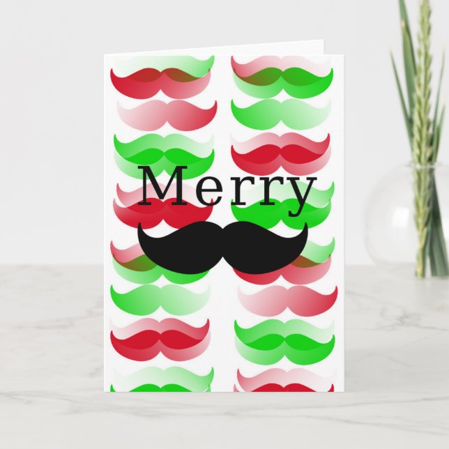 Cartes Pour Fêtes Annuelles Joyeuse moustache (Devant)