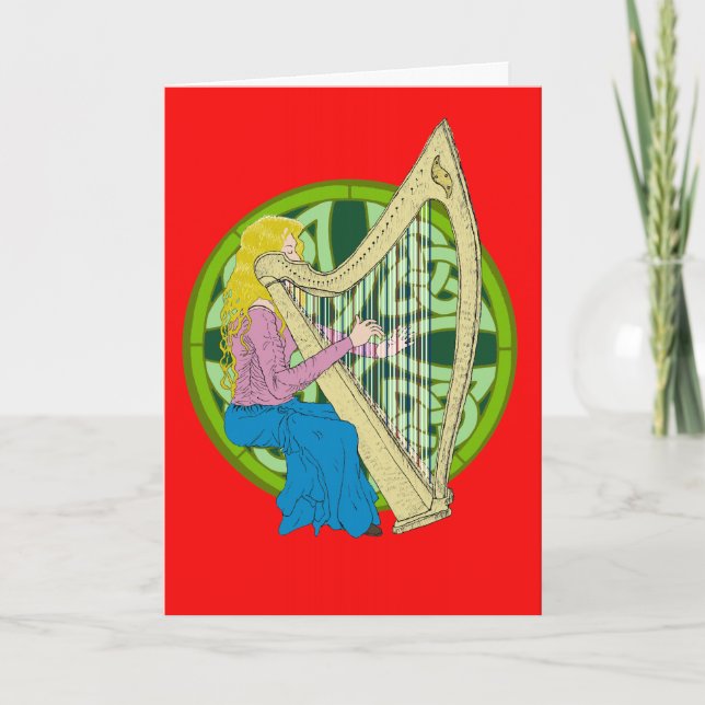 Cartes Pour Fêtes Annuelles Joyeuse nouvelle année de Noël et de harpie ! (Devant)