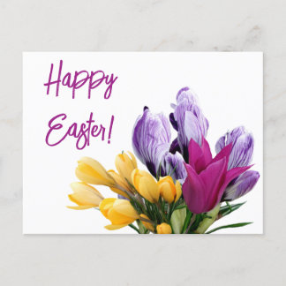 Cartes Pour Fêtes Annuelles Joyeuse Pâques jolie fleur de printemps fleurie co