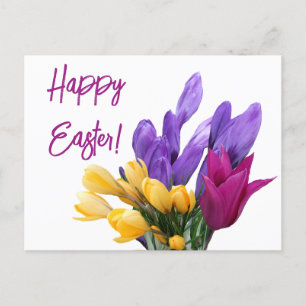 Cartes Pour Fêtes Annuelles Joyeuse Pâques jolie fleur de printemps fleurie co