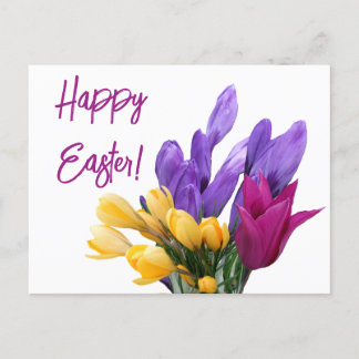 Cartes Pour Fêtes Annuelles Joyeuse Pâques jolie fleur de printemps fleurie co