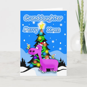 Cartes Pour Fêtes Annuelles joyeuse petite-fille de Noël