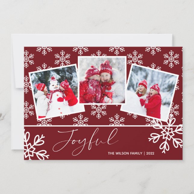 Cartes Pour Fêtes Annuelles Joyeuse photo de Noël (Devant)