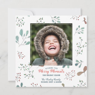 Cartes Pour Fêtes Annuelles Joyeuse photo de Noël en forêt hivernale