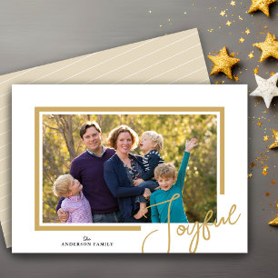 Cartes Pour Fêtes Annuelles Joyeuse photo minimaliste de Noël