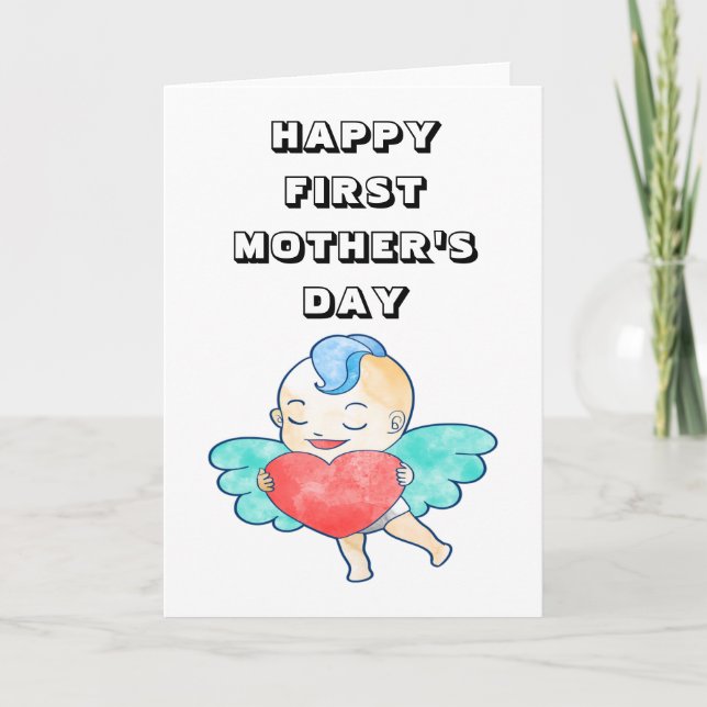 Cartes Pour Fêtes Annuelles Joyeuse première fête des mères (Devant)