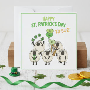 Cartes Pour Fêtes Annuelles Joyeuse Saint-Patrick à vous, brebis irlandaises !