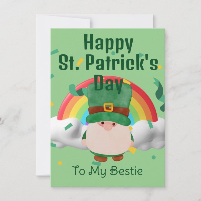 Cartes Pour Fêtes Annuelles Joyeuse Saint-Patrick Chanceux trèfles Simple (Devant)