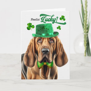 Cartes Pour Fêtes Annuelles Joyeuse Saint-Patrick Chien Bloodhound
