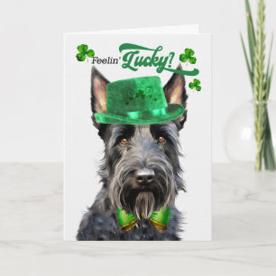 Cartes Pour Fêtes Annuelles Joyeuse Saint-Patrick Chien Terrier Écossais