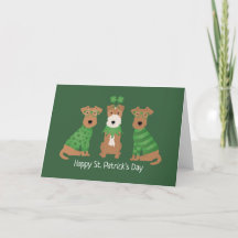 Joyeuse Saint-Patrick Chiens Welsh Wire Fox Terrie