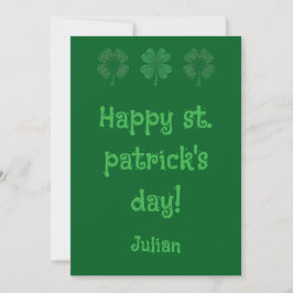 Cartes Pour Fêtes Annuelles Joyeuse Saint-Patrick – Classique Irlandais