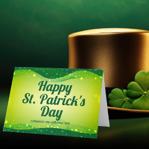 Cartes Pour Fêtes Annuelles Joyeuse Saint-Patrick personnalisée avec scintille