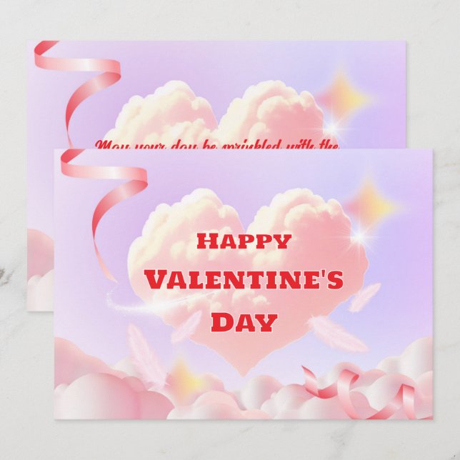 Cartes Pour Fêtes Annuelles Joyeuse Saint-Valentin (Devant / Derrière)