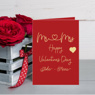 Cartes Pour Fêtes Annuelles Joyeuse Saint-Valentin à M. et Mme