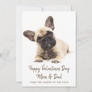 Cartes Pour Fêtes Annuelles Joyeuse Saint-Valentin Bulldog français personnali